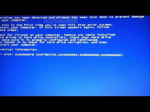 STOP 0x0000007B error blue screen