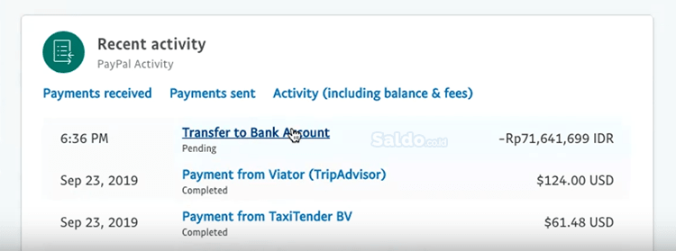 cara menarik saldo paypal ke rekening bank