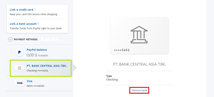 cara menarik saldo paypal ke rekening bank