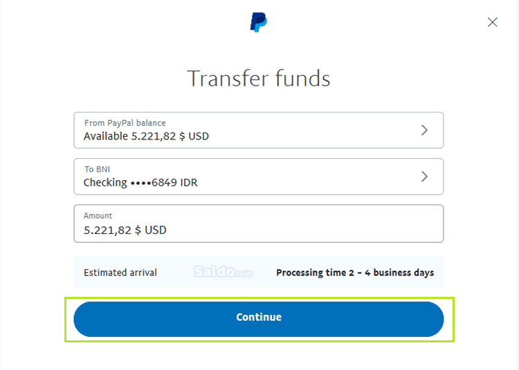 cara menarik saldo paypal ke rekening bank