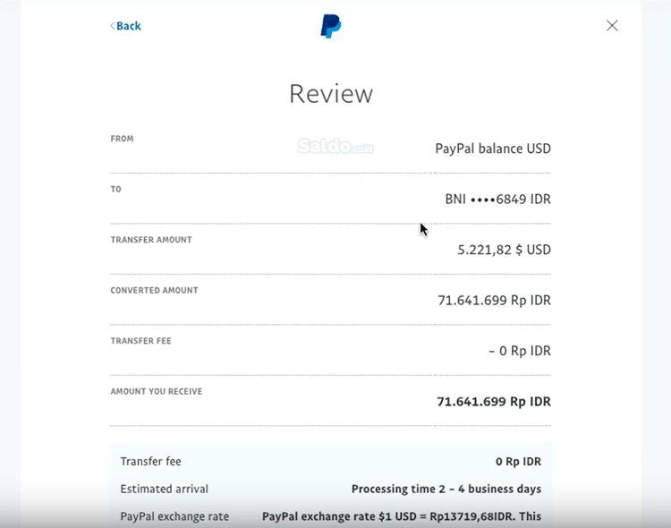 cara menarik saldo paypal ke rekening bank